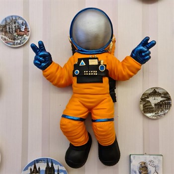 Astronot Biblo Heykel Turuncu
