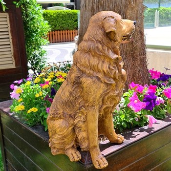 Golden Köpek Heykeli Dekorasyon